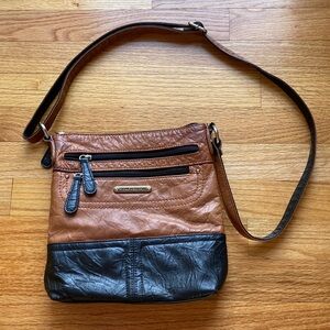 Stone Mountain Adjustable Colorblock Leather Crossbody Bag Purse Handbag Classic